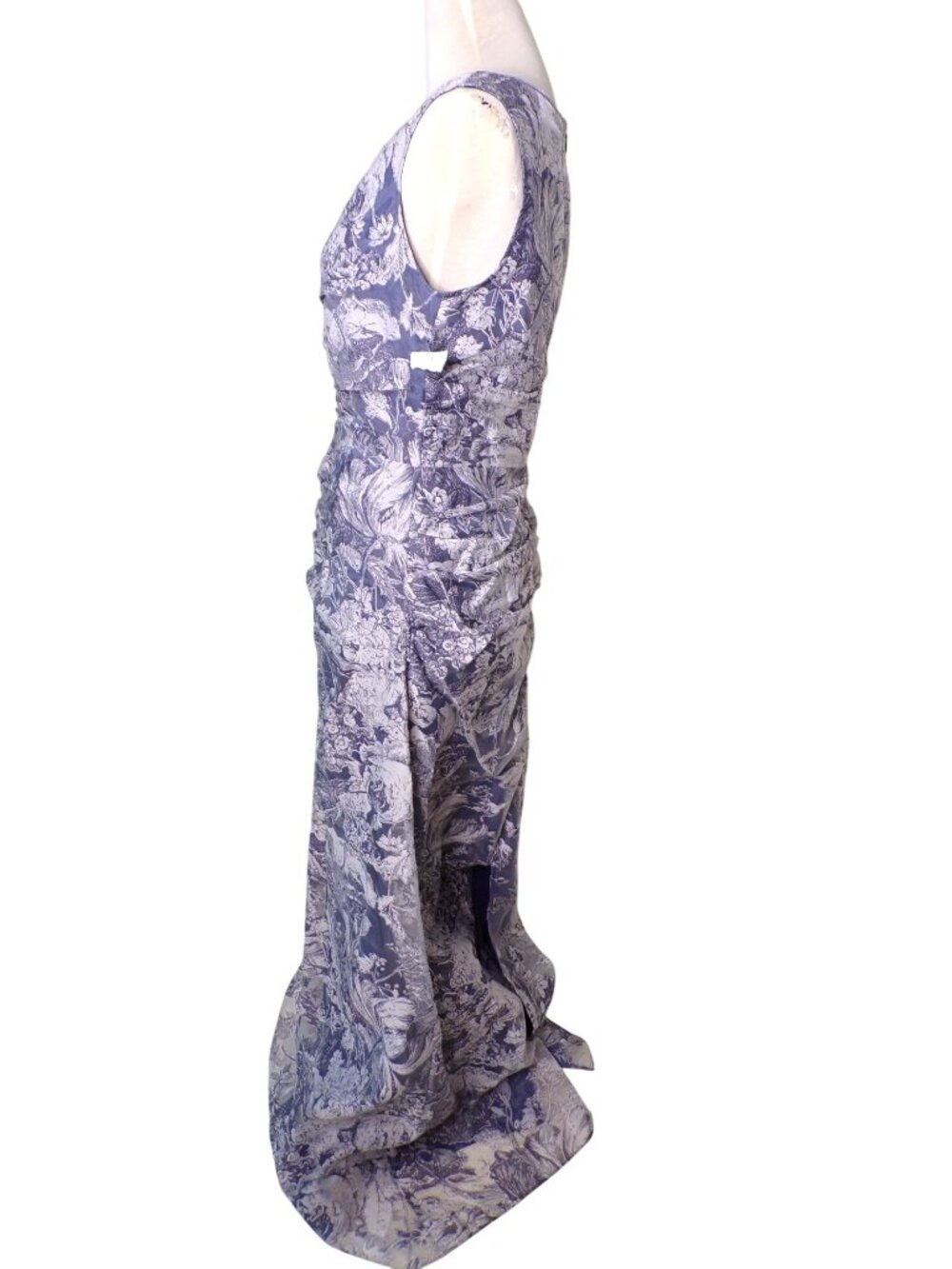 🆕JS COLLECTIONS Maddison Column Shirred Gown Dress Blue 6 - Picture 14 of 16